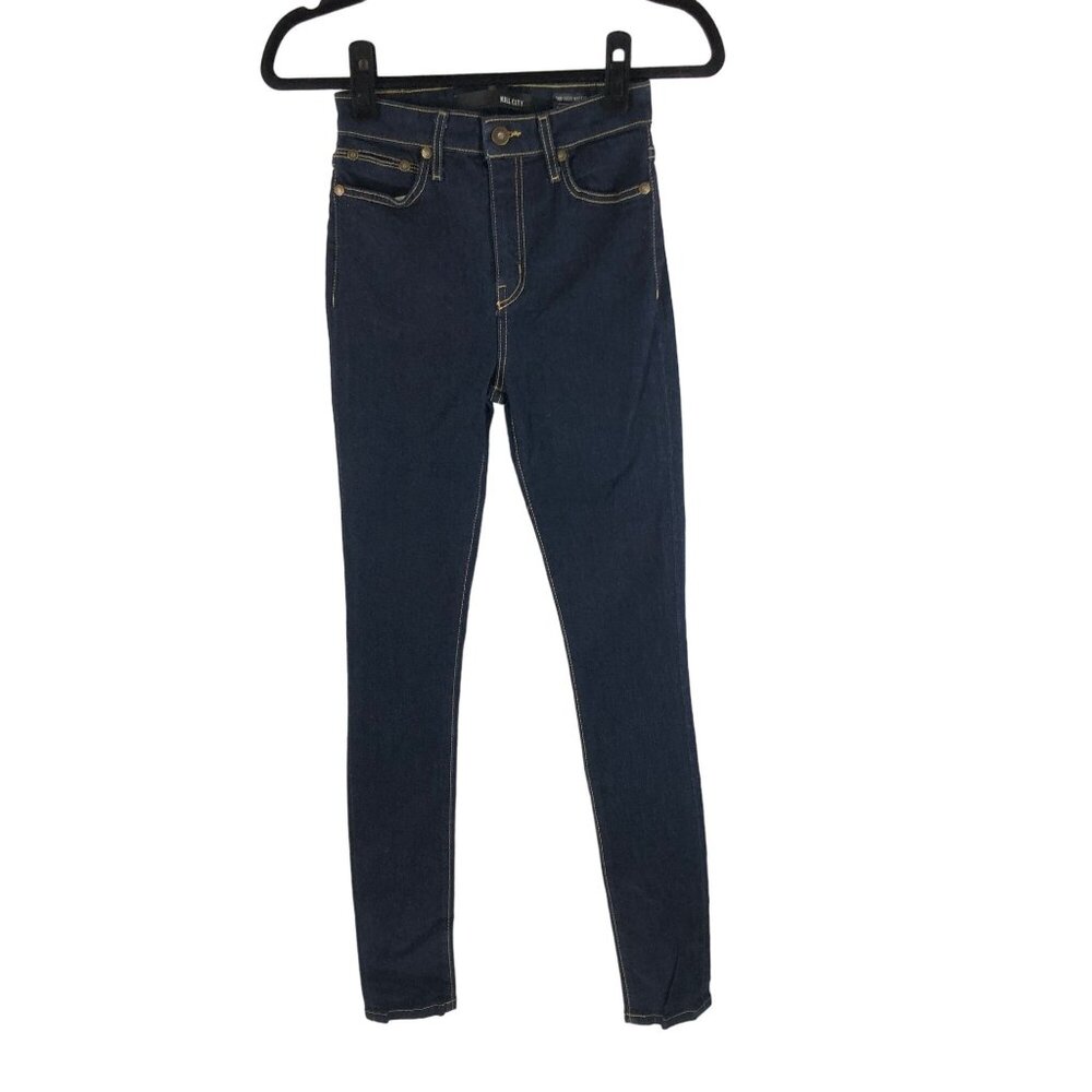 Kill City Womens Too High Wasted Super High Skinny Jeans Dark Wash Size 24